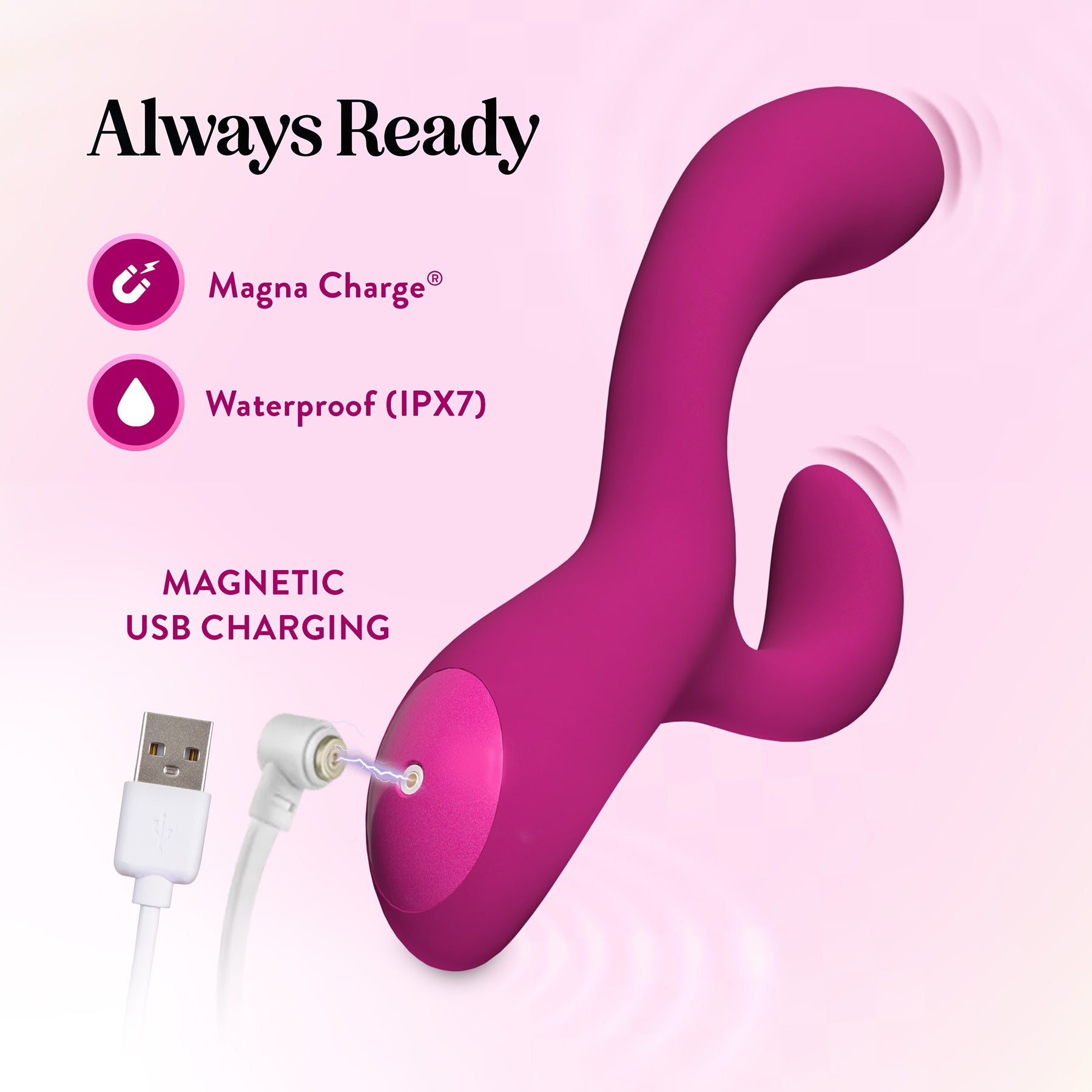 Quinn Rechargeable Silicone Warming Rabbit Vibrator By Blush