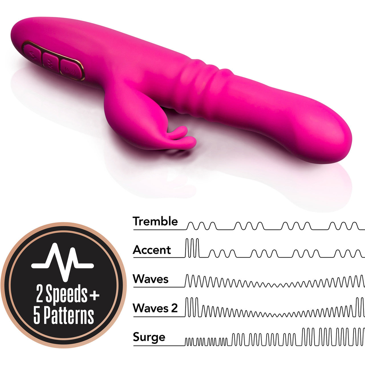 Lush Kira Rechargeable Silicone Dual Stimulation Rabbit Vibrator By Blush - Velvet Pink