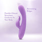 Evelyn Rechargeable Waterproof Silicone Dual Stimulation Vibrator By Blush - Purple
