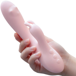 Play With Me Fairy Flutter Rechargeable Silicone Rabbit Vibrator With G-Spot Rotating Beads By Blush