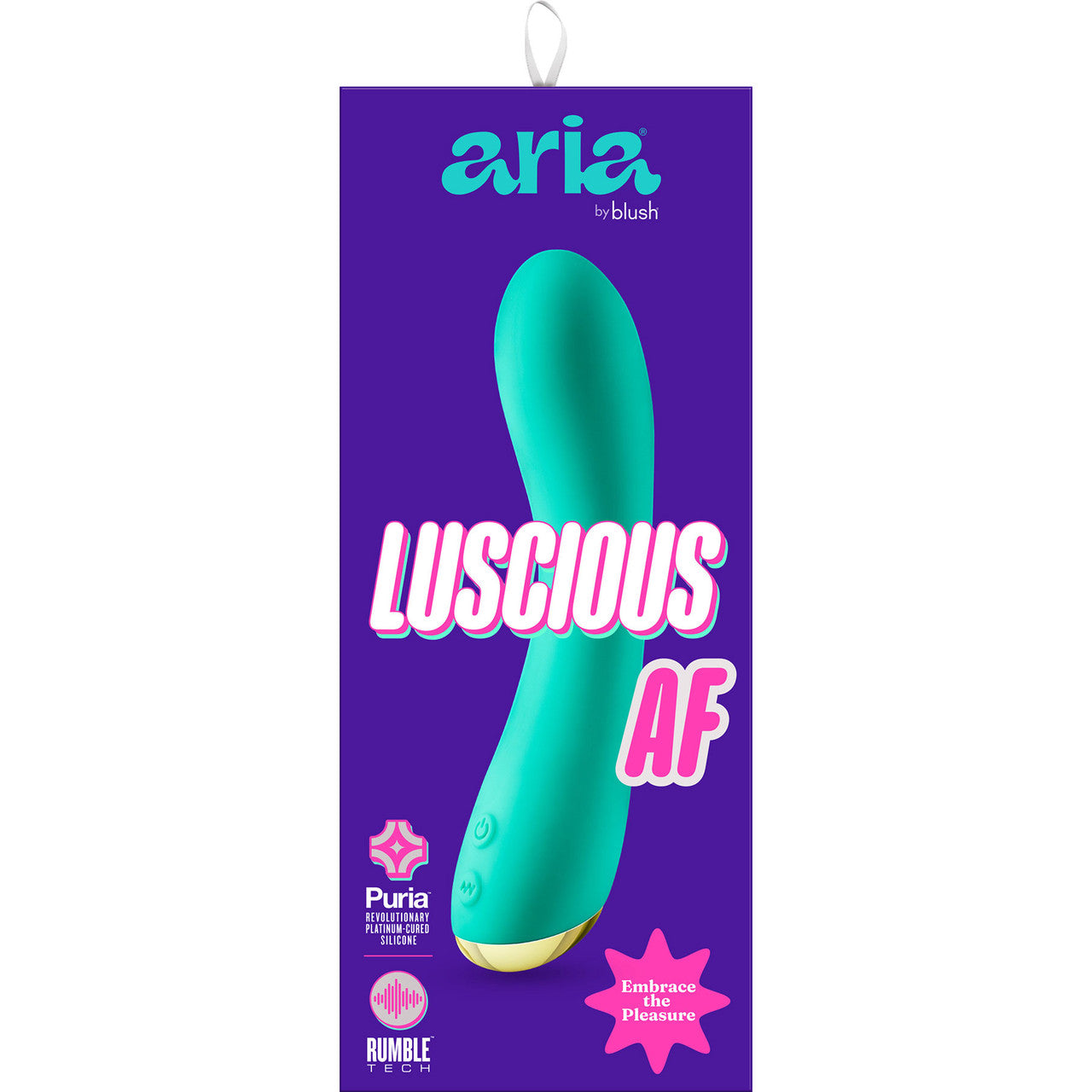 Aria Luscious AF 10-Function Rechargeable Silicone G-Spot Vibrator By Blush - Teal