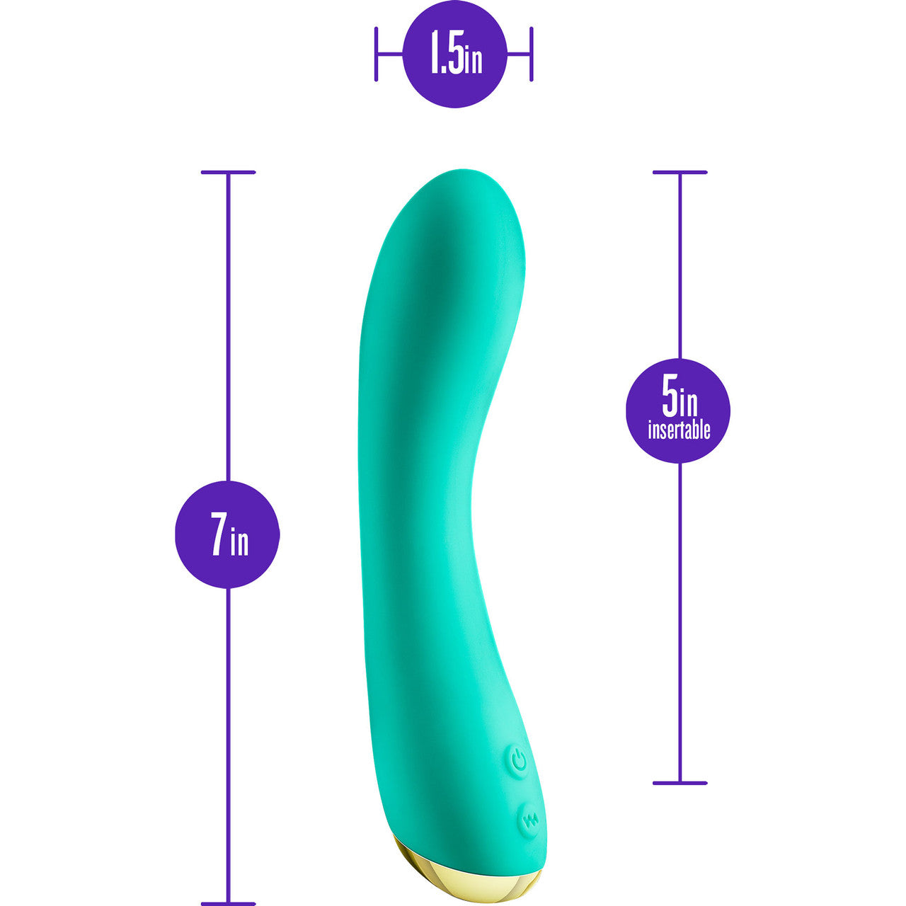 Aria Luscious AF 10-Function Rechargeable Silicone G-Spot Vibrator By Blush - Teal