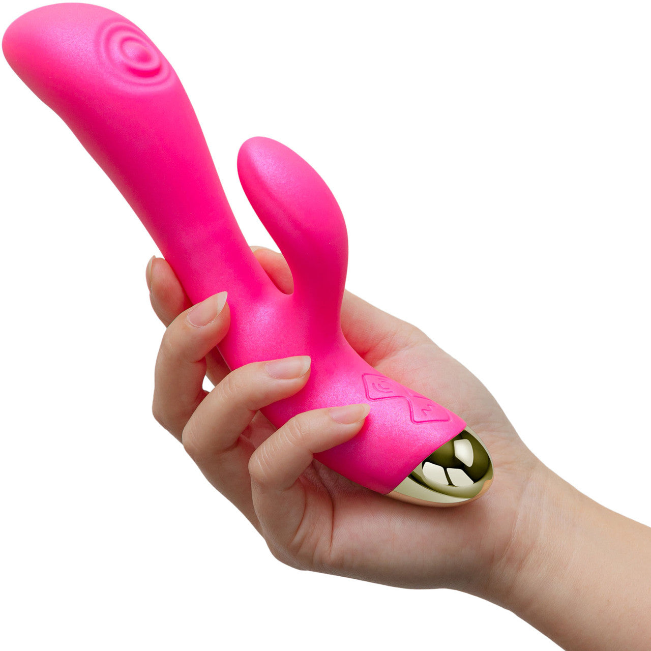 Aria Pleasin' AF Silicone Waterproof Dual Stimulation Vibrator By Blush - Fuchsia