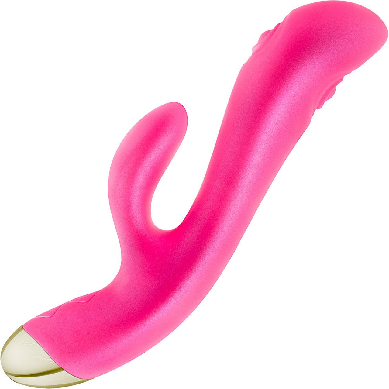 Aria Pleasin' AF Silicone Waterproof Dual Stimulation Vibrator By Blush - Fuchsia