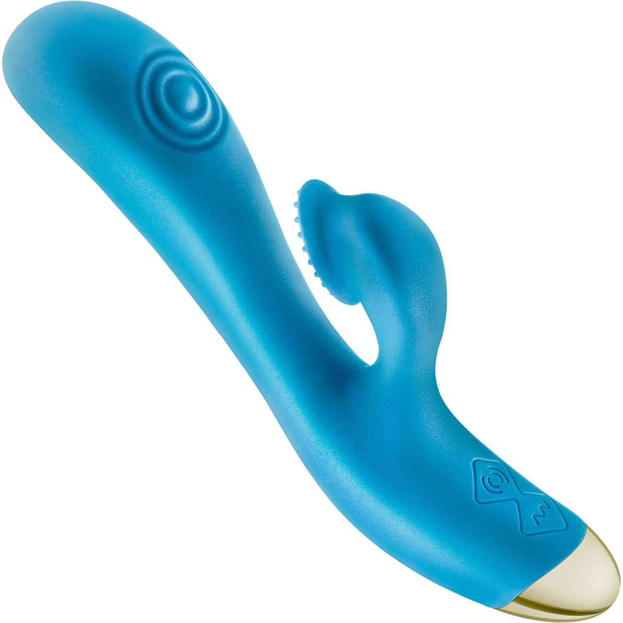 Aria Arousing AF Silicone Waterproof Dual Stimulation Vibrator By Blush - Blue