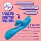 Aria Arousing AF Silicone Waterproof Dual Stimulation Vibrator By Blush - Blue