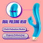 Aria Arousing AF Silicone Waterproof Dual Stimulation Vibrator By Blush - Blue