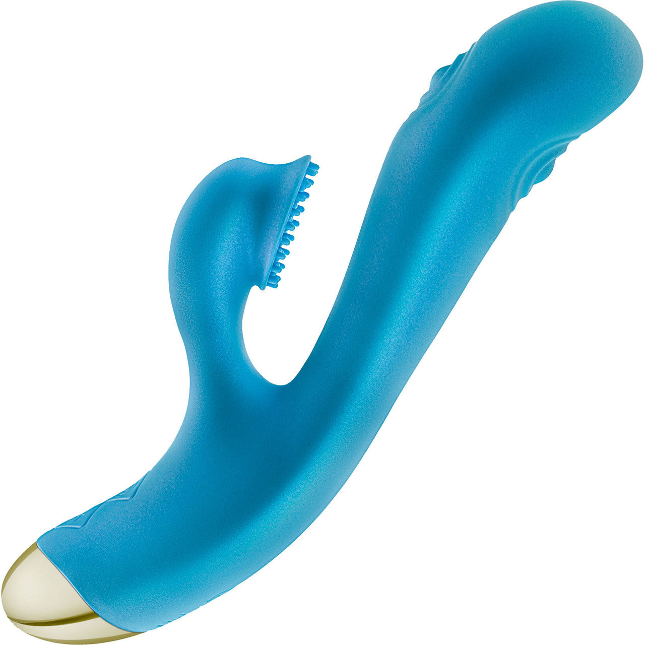 Aria Arousing AF Silicone Waterproof Dual Stimulation Vibrator By Blush - Blue