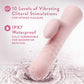 Jaymie Rechargeable Waterproof Silicone Rabbit Vibrator With Pulsating Shaft By Blush - Pink