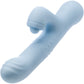 Devin Rechargeable Waterproof Silicone Tapping Rabbit Vibrator With Massaging Beads By Blush - Blue