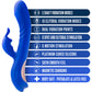Harper Rechargeable Silicone Rabbit Dual Stimulation Vibrator With G-Spot Motion By Blush - Midnight