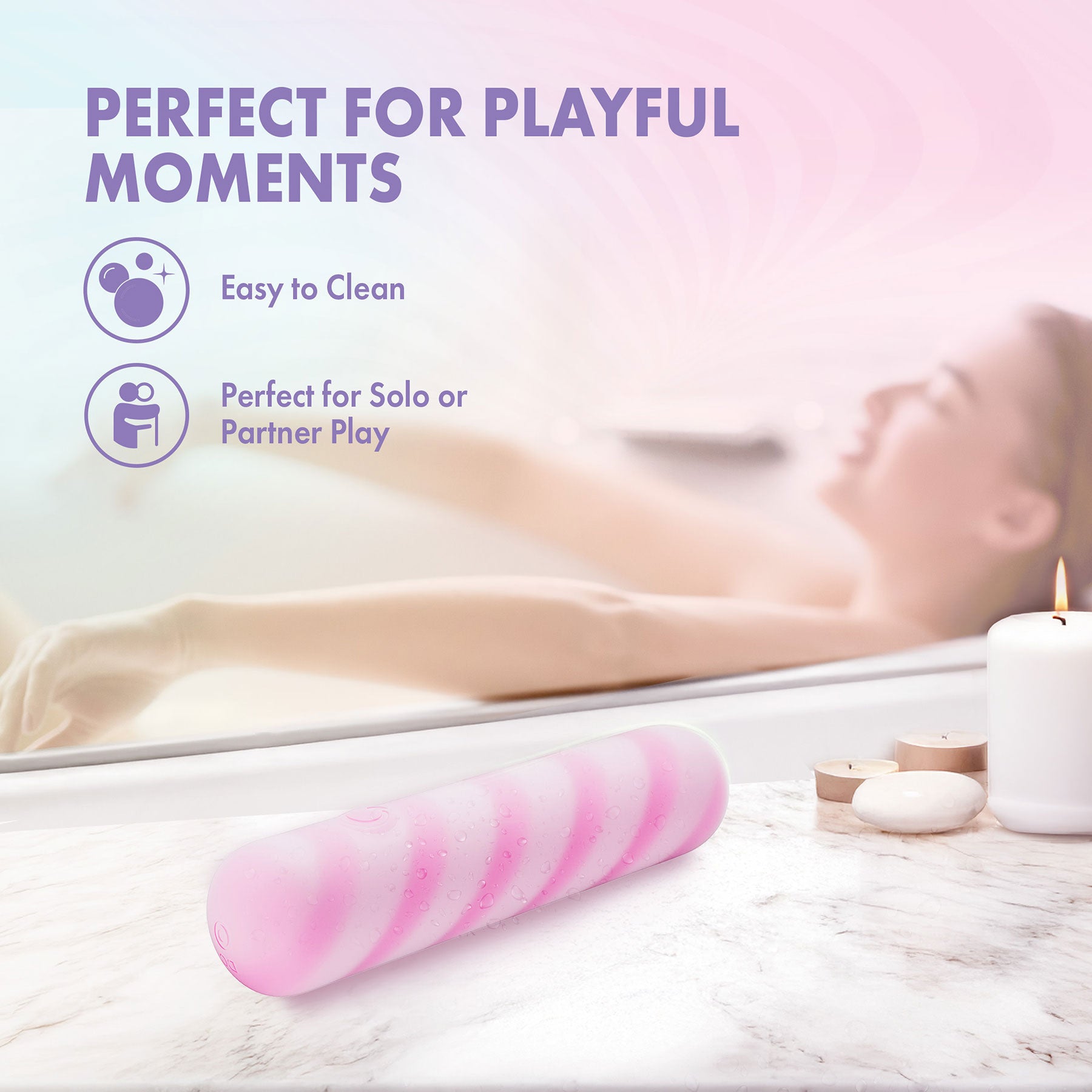 Play With Me Sugar Crush Rechargeable Silicone Bullet Vibrator By Blush