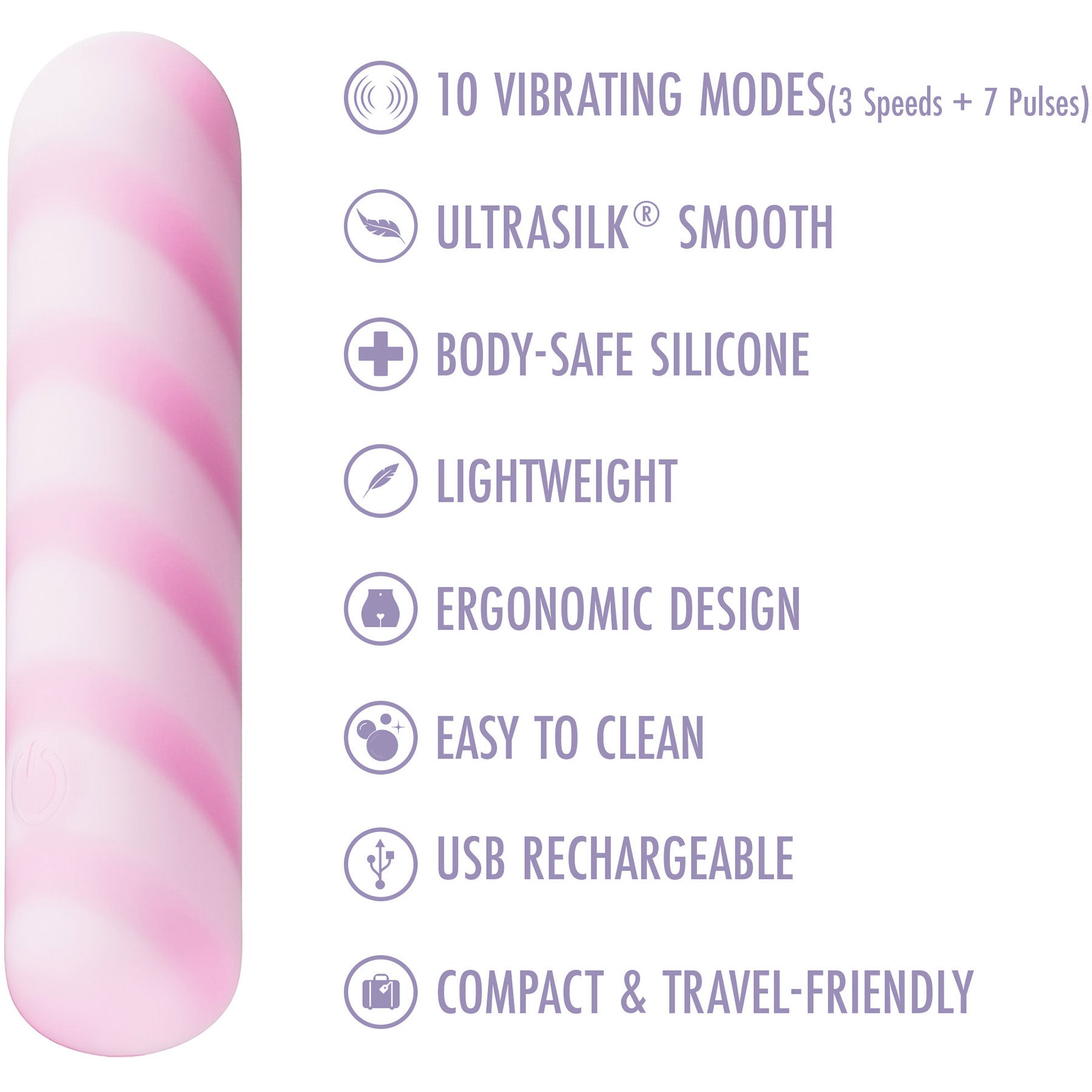 Play With Me Sugar Crush Rechargeable Silicone Bullet Vibrator By Blush