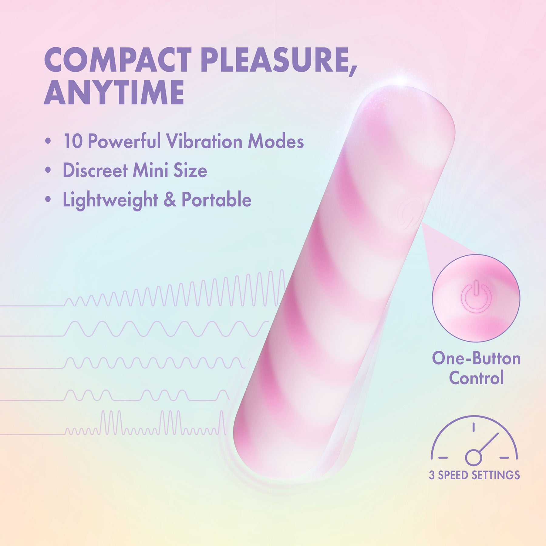 Play With Me Sugar Crush Rechargeable Silicone Bullet Vibrator By Blush