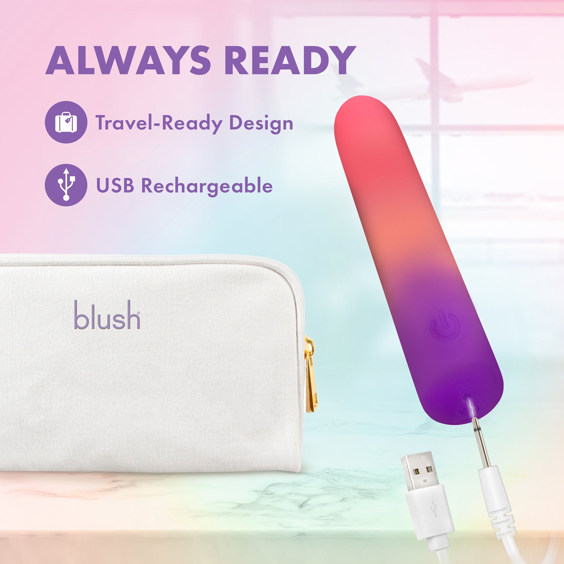 Play With Me Sunset Passion Rechargeable Silicone Bullet Vibrator By Blush