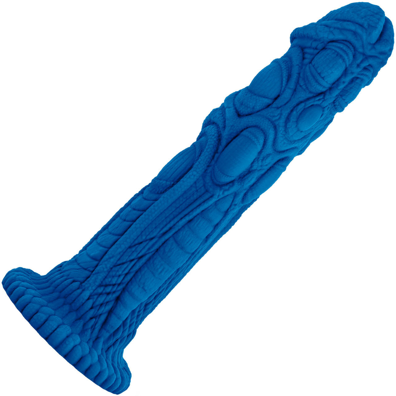 The Realm Draken Silicone Lock On & Harness Compatible Dildo - Blue