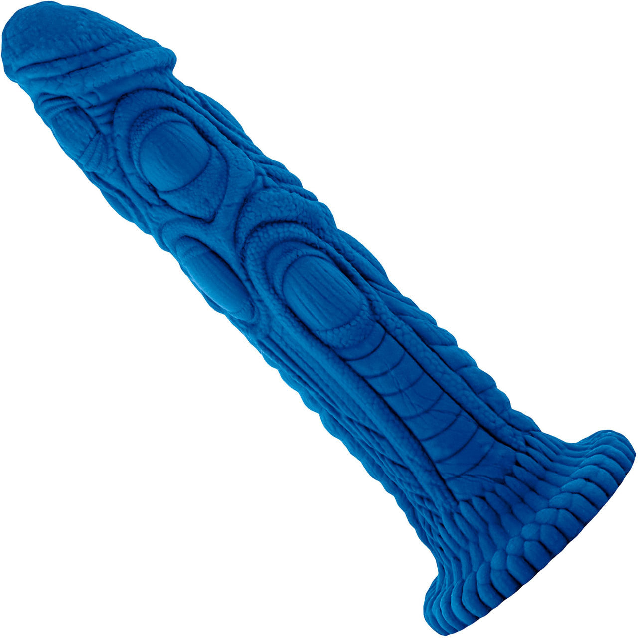 The Realm Draken Silicone Lock On & Harness Compatible Dildo - Blue