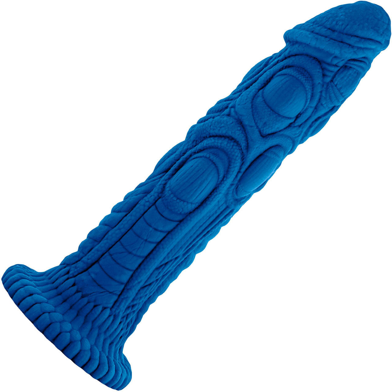 The Realm Draken Silicone Lock On & Harness Compatible Dildo - Blue