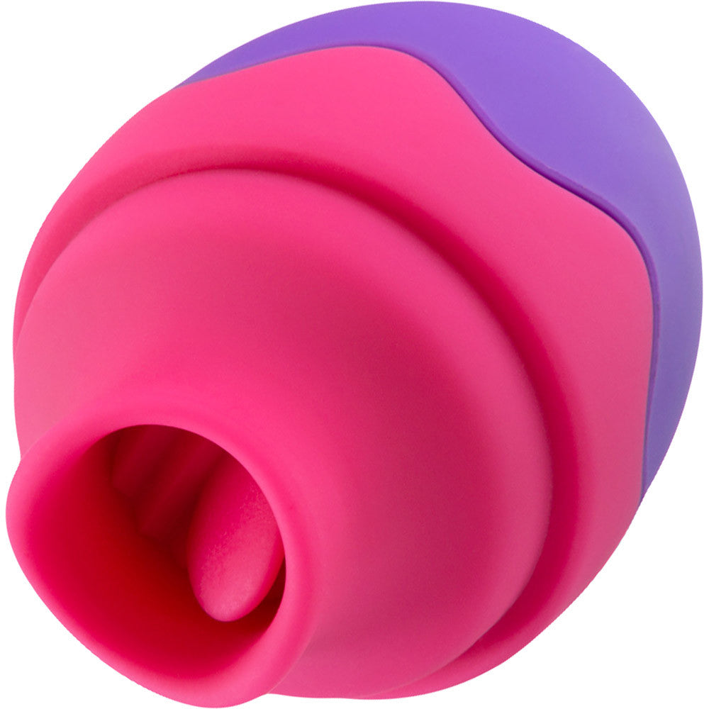 Aria Flutter Tongue Vibrating Silicone Clitoral Simulator by Blush - Purple