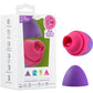 Aria Flutter Tongue Vibrating Silicone Clitoral Simulator by Blush - Purple