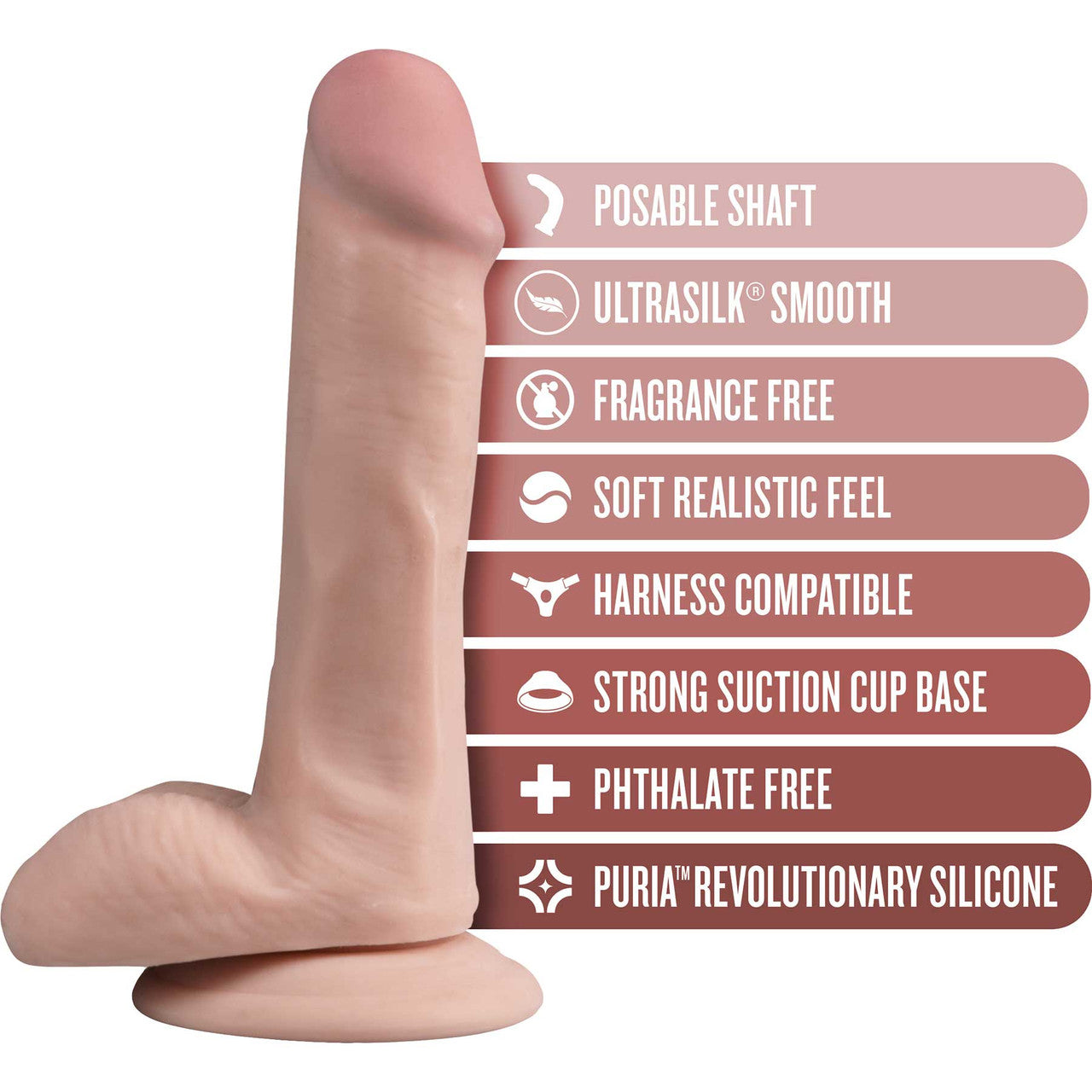 Dr. Skin Dr. Daniel 6 Inch Silicone Suction Cup Dildo by Blush - Vanilla