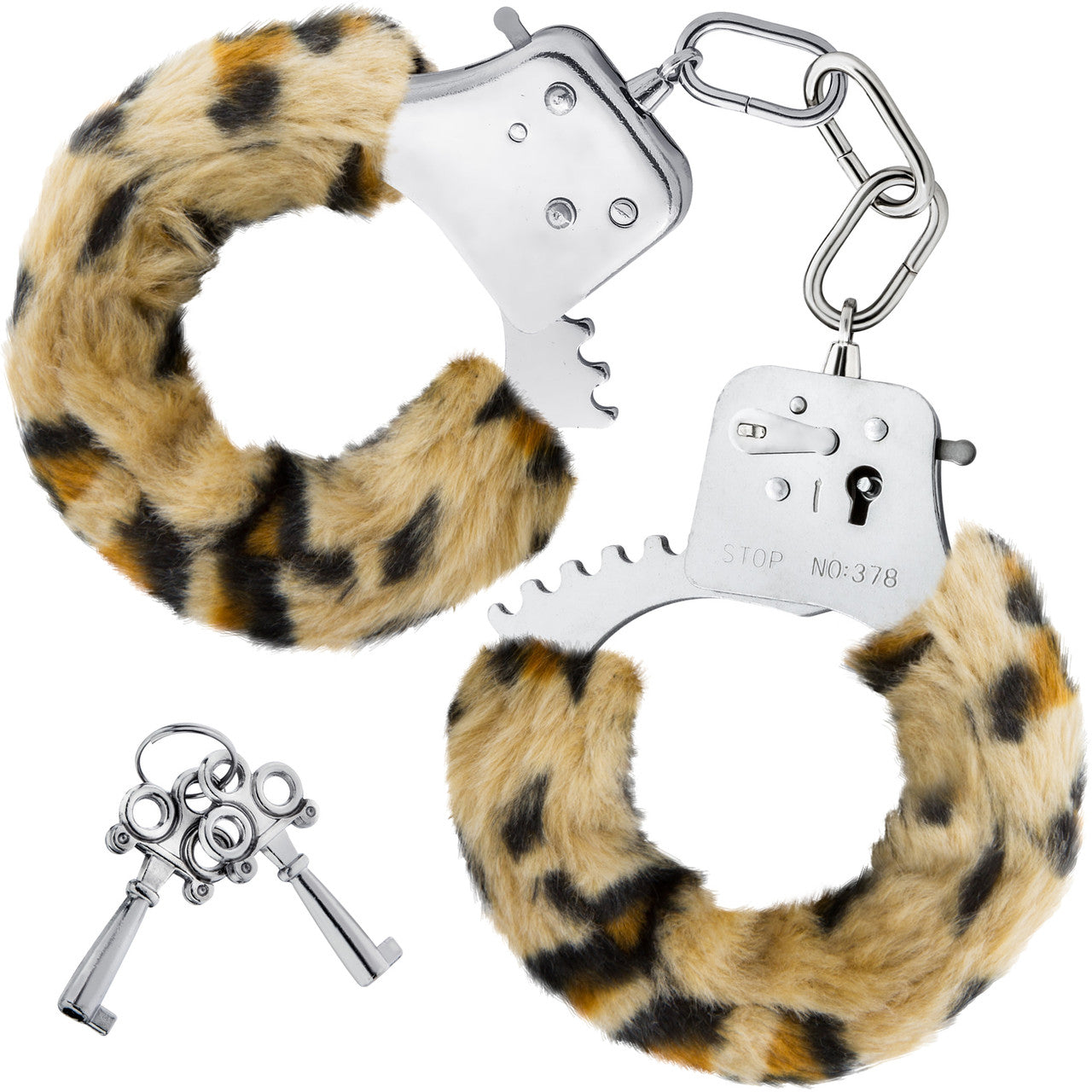 Temptasia Beginner Cuffs By Blush - Leopard Faux Fur