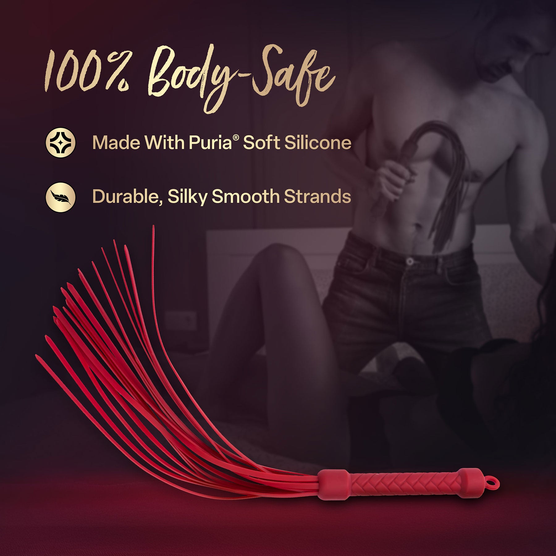 Temptasia® Ardor® Multi-Tail Silicone Flogger