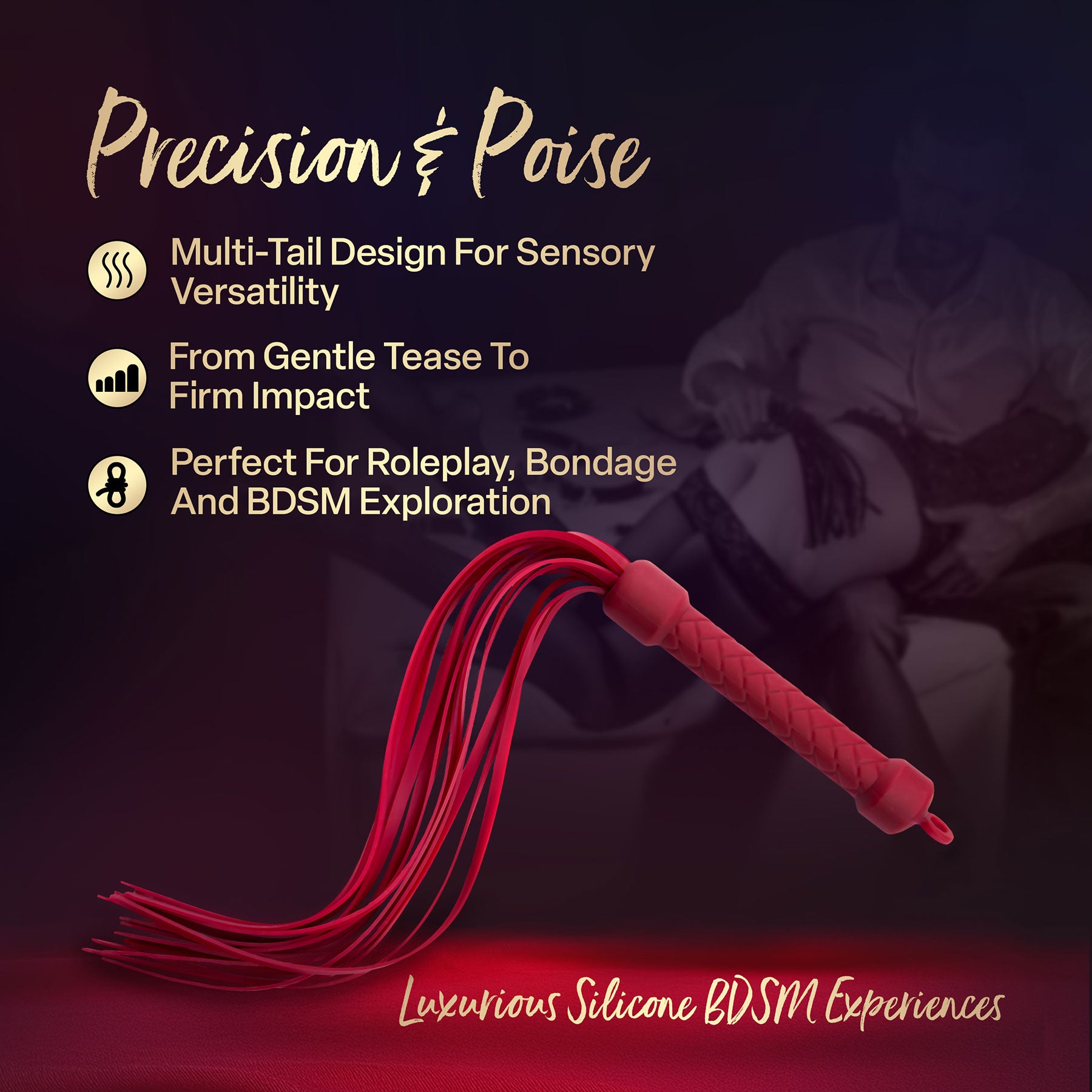 Temptasia® Ardor® Multi-Tail Silicone Flogger
