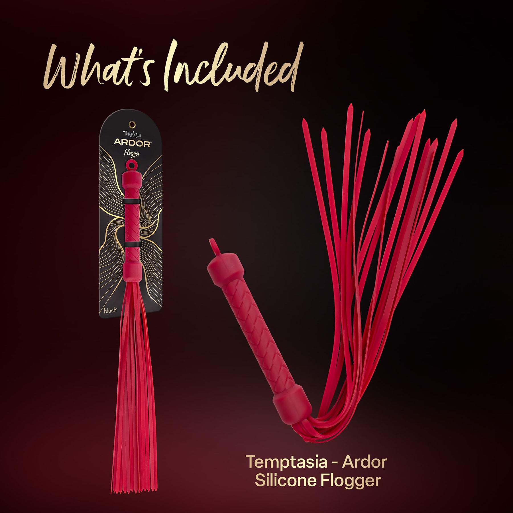 Temptasia® Ardor® Multi-Tail Silicone Flogger