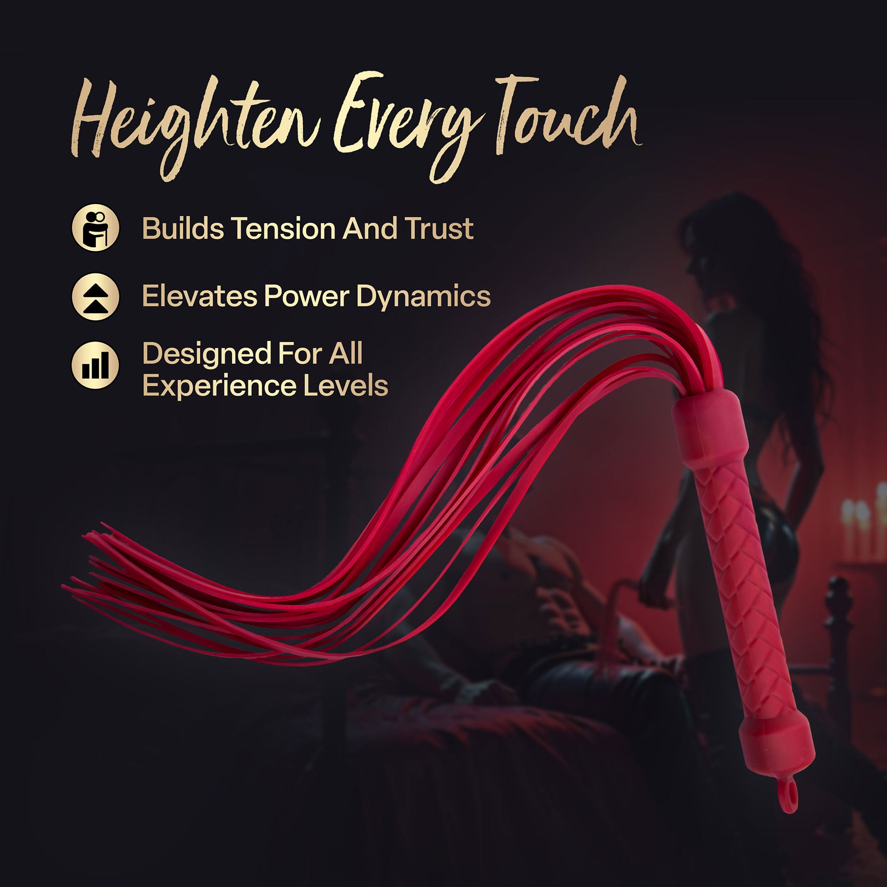 Temptasia® Ardor® Multi-Tail Silicone Flogger