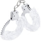 Temptasia Cuffs By Blush Novelties - White Plush Furry Handcuffs