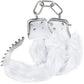 Temptasia Cuffs By Blush Novelties - White Plush Furry Handcuffs