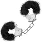 Temptasia Cuffs By Blush Novelties - Black Plush Furry Handcuffs