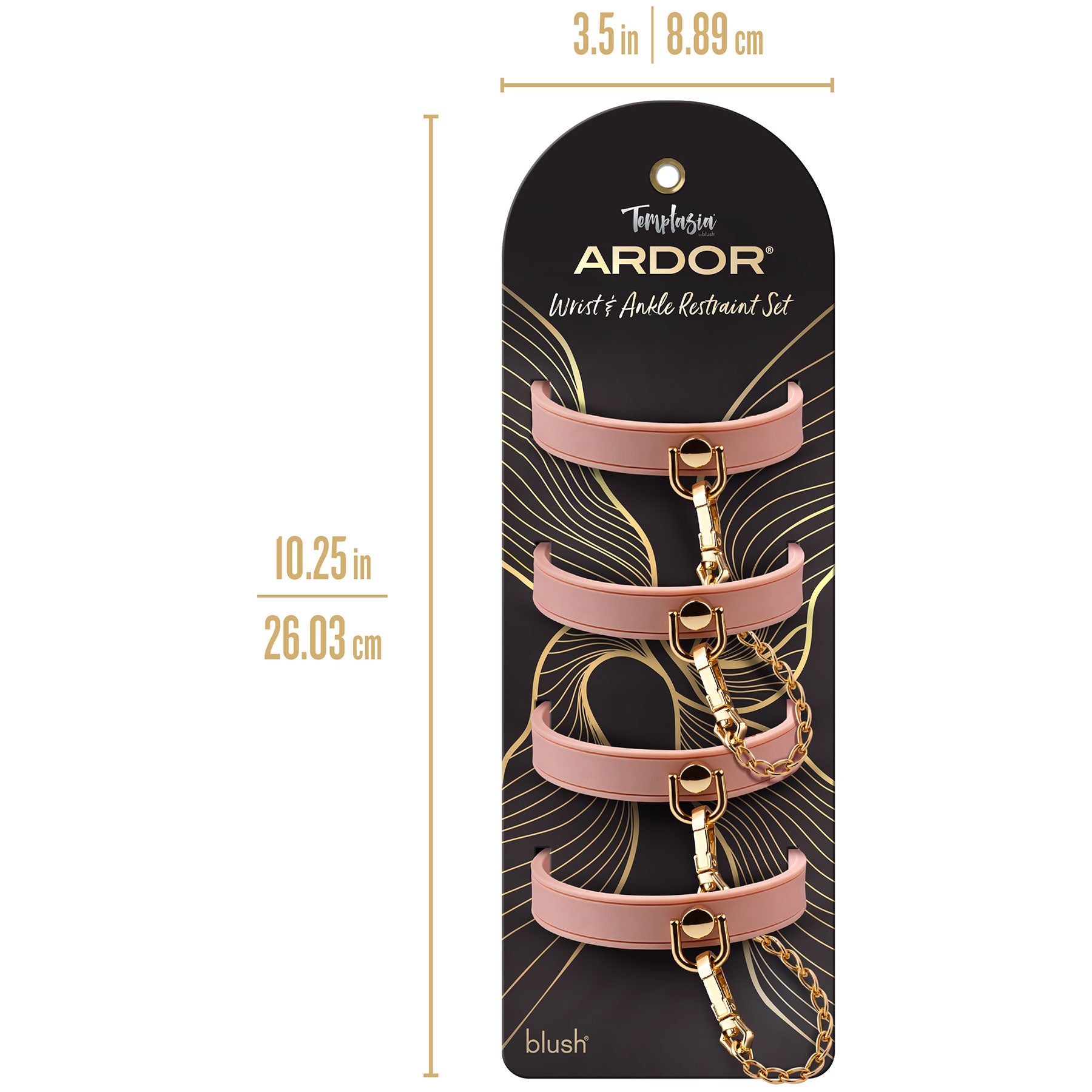 Temptasia® Ardor® Silicone Wrist & Ankle Restraints - Pink