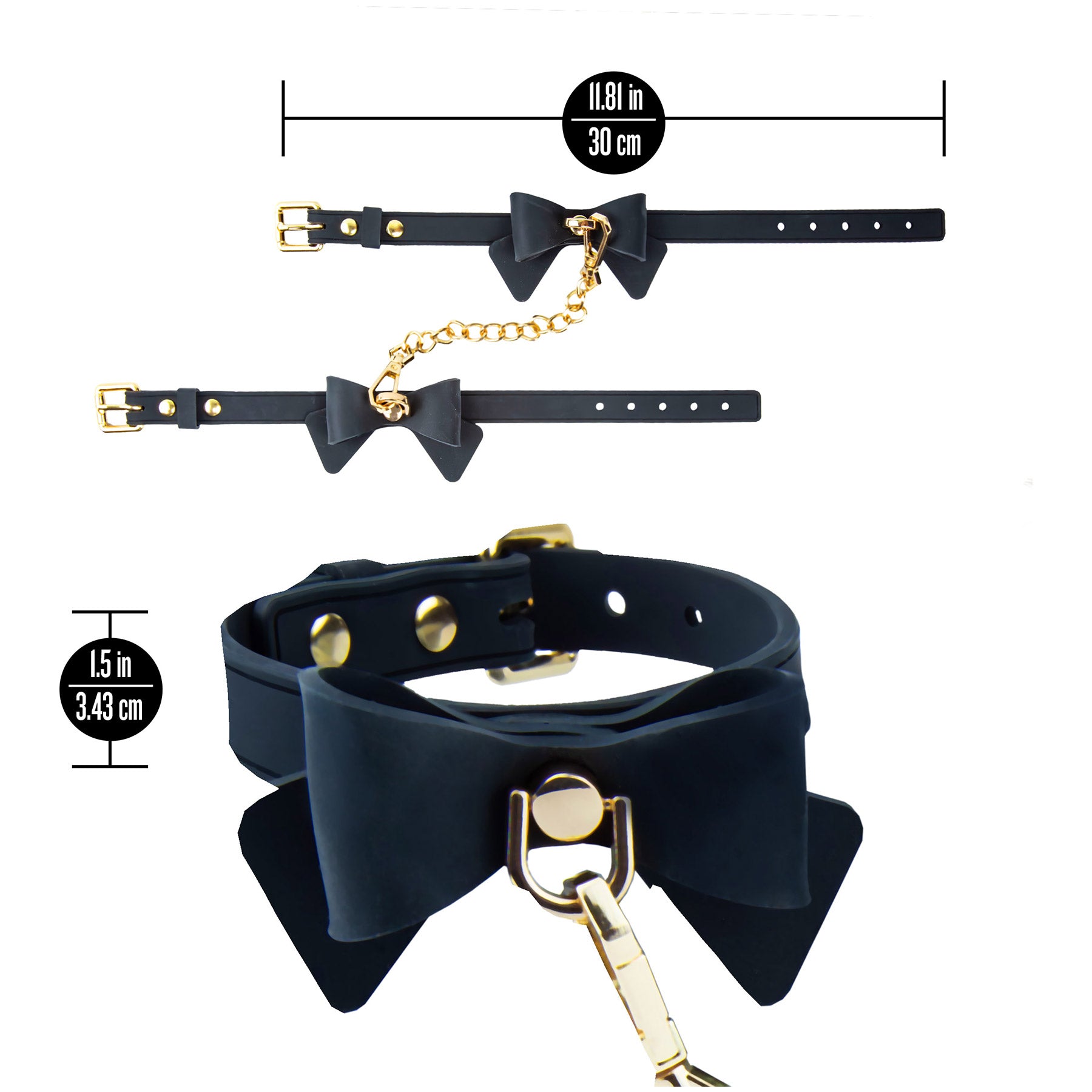 Temptasia® Ardor® Silicone Wrist & Ankle Restraints With Bow