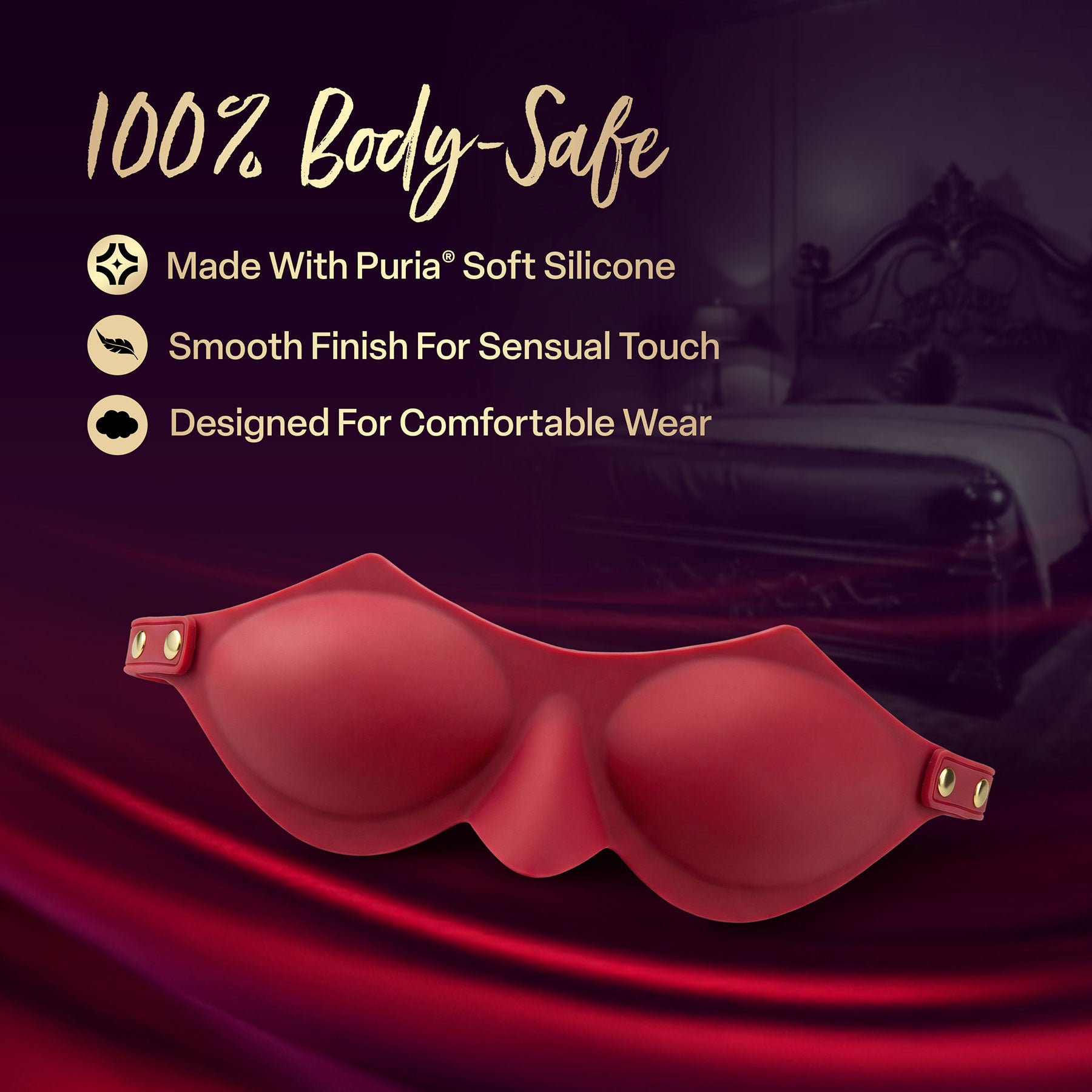Temptasia® Ardor® Silicone Blindfold - Red