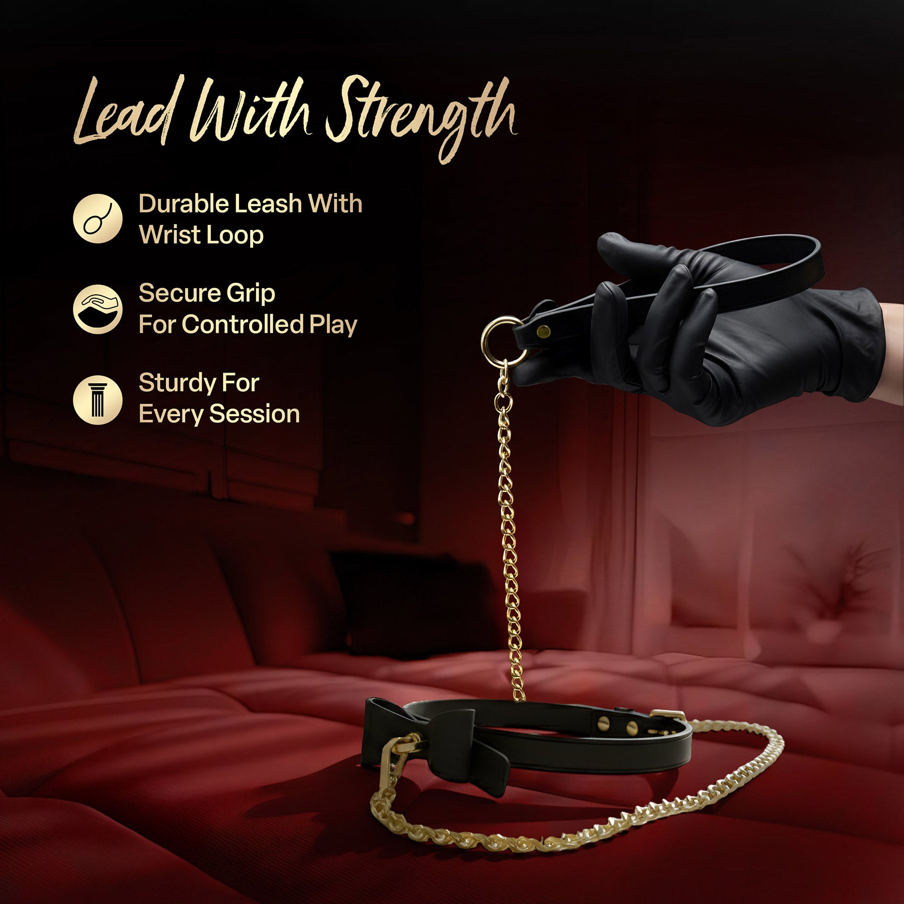 Temptasia® Ardor® Silicone Collar & Leash With Bow