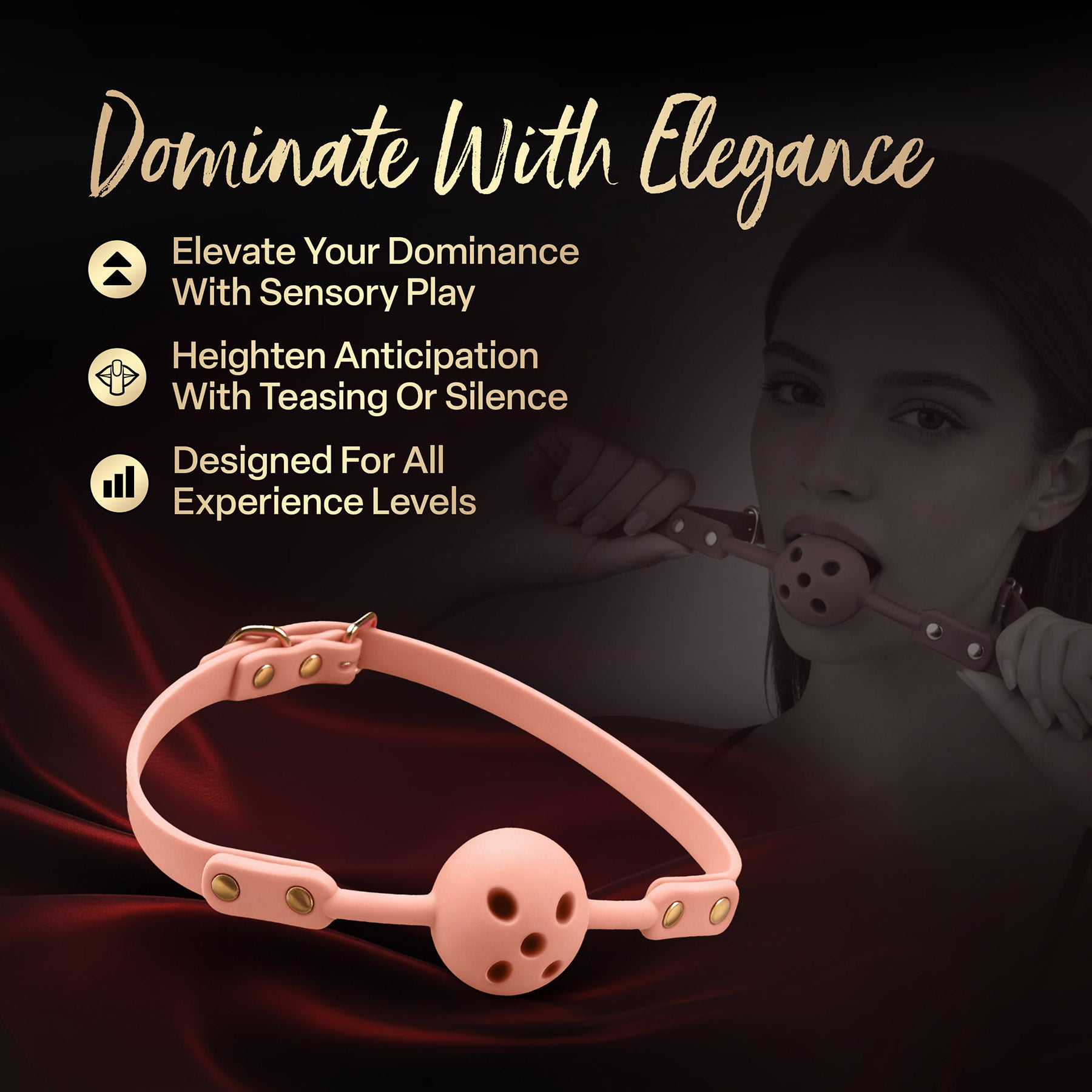 Temptasia® Ardor® Silicone Ball Gag - Pink