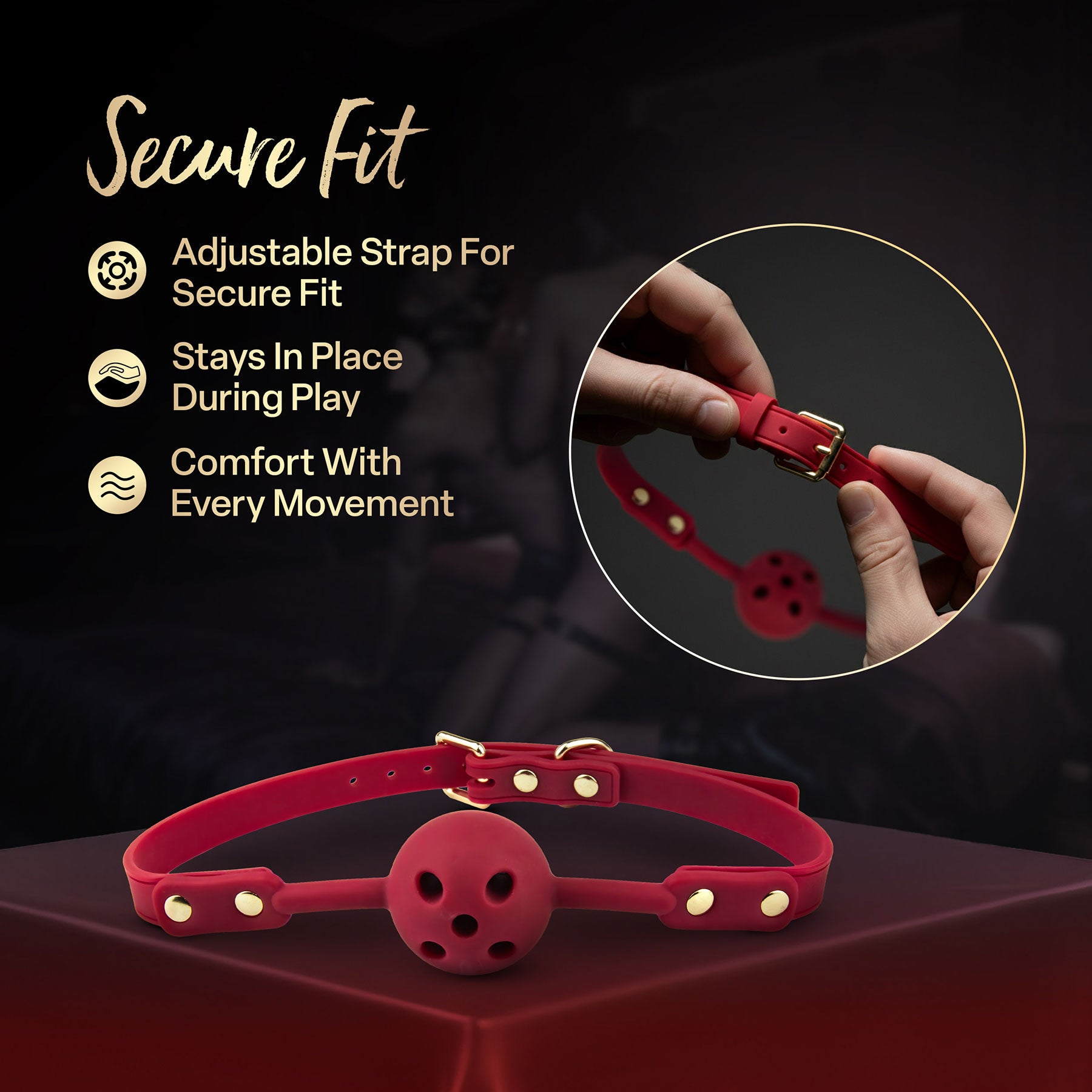 Temptasia® Ardor® Silicone Ball Gag - Red