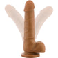 Dr. Skin Basic 7 Inch Realistic Dildo With Balls & Suction Cup by Blush - Caramel