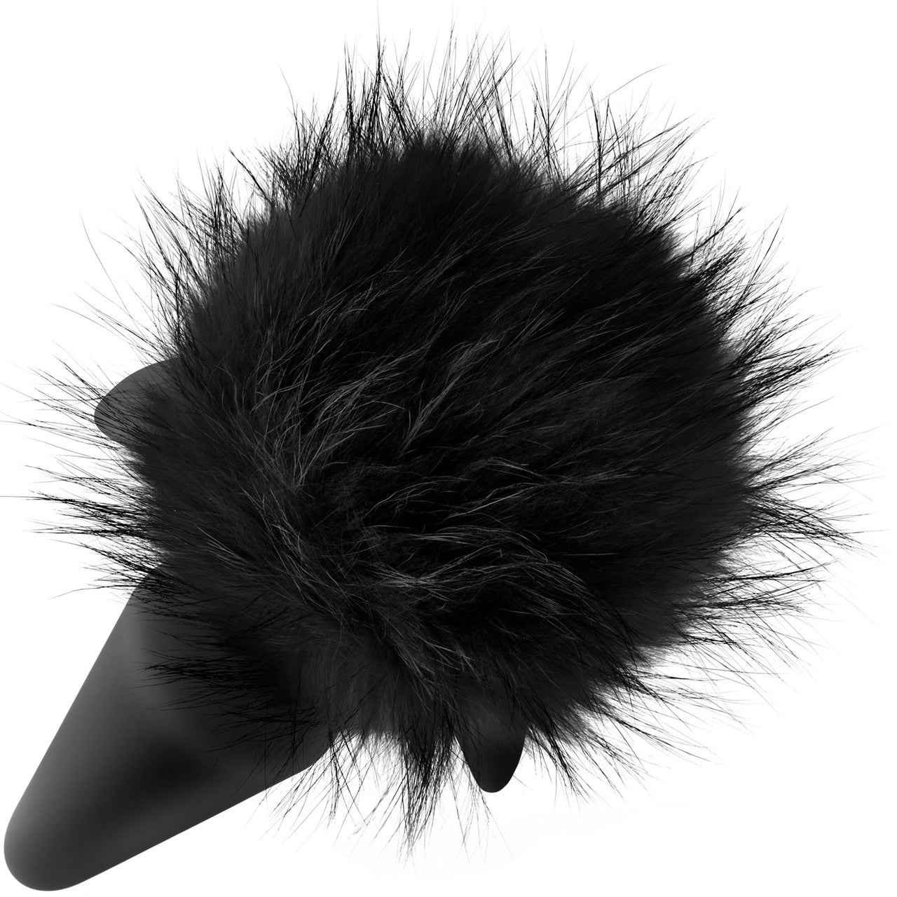 Temptasia Bunny Tail Pom Plug Silicone Butt Plug With Fur Pom-Pom by Blush - Black