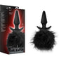 Temptasia Bunny Tail Pom Plug Silicone Butt Plug With Fur Pom-Pom by Blush - Black