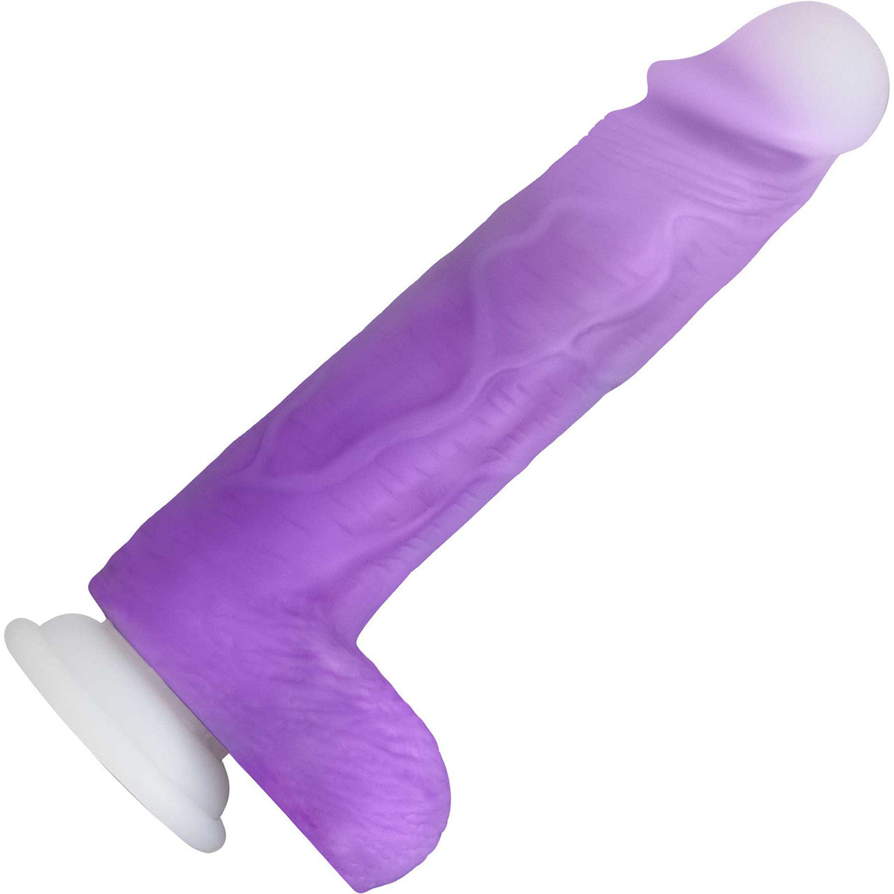 Neo Elite Encore 8.5 Inch Vibrating Realistic Silicone Suction Cup Dildo With Balls by Blush - Purple