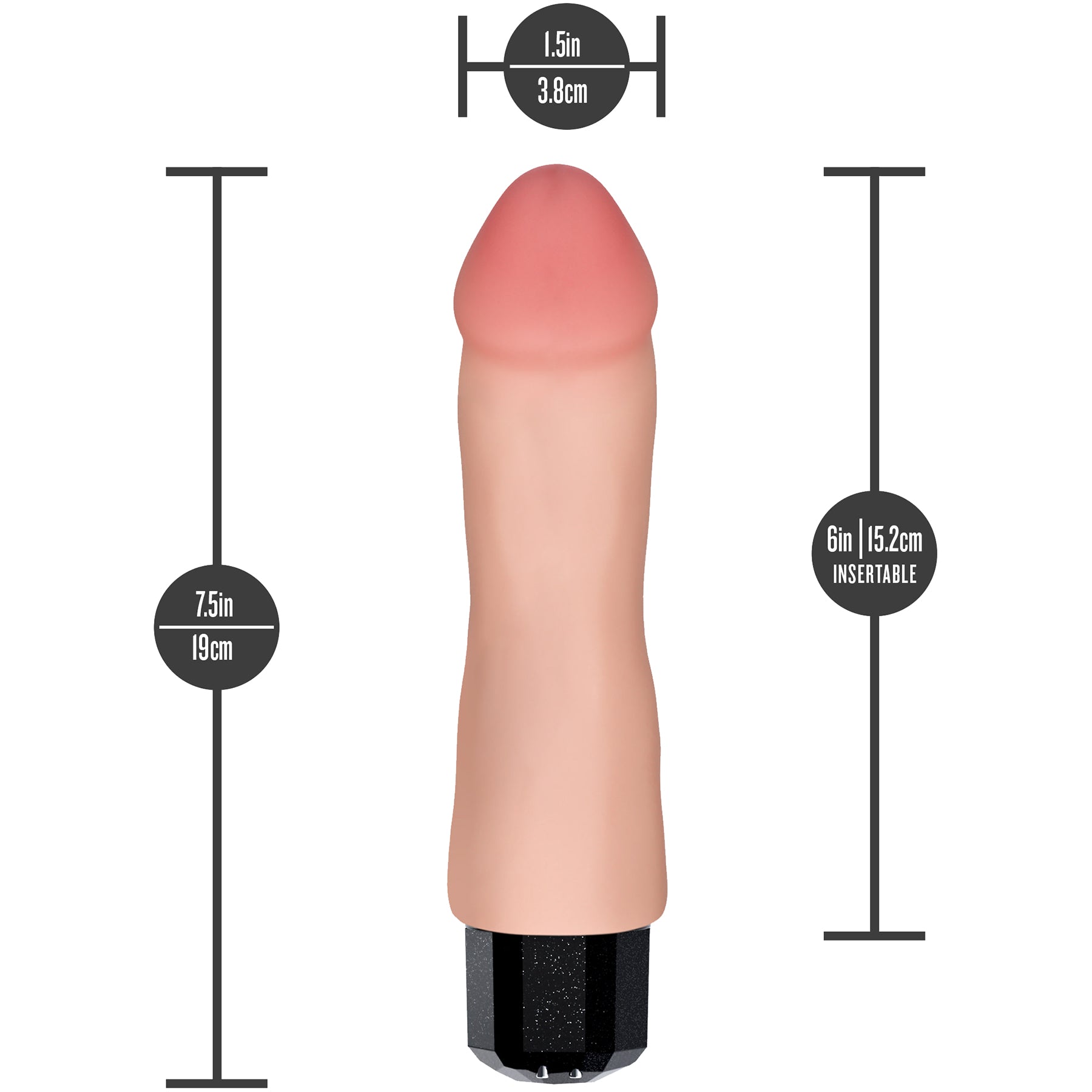 Dr. Skin Silicone Dr. Avery Waterproof Vibrating 7.5" Dildo By Blush