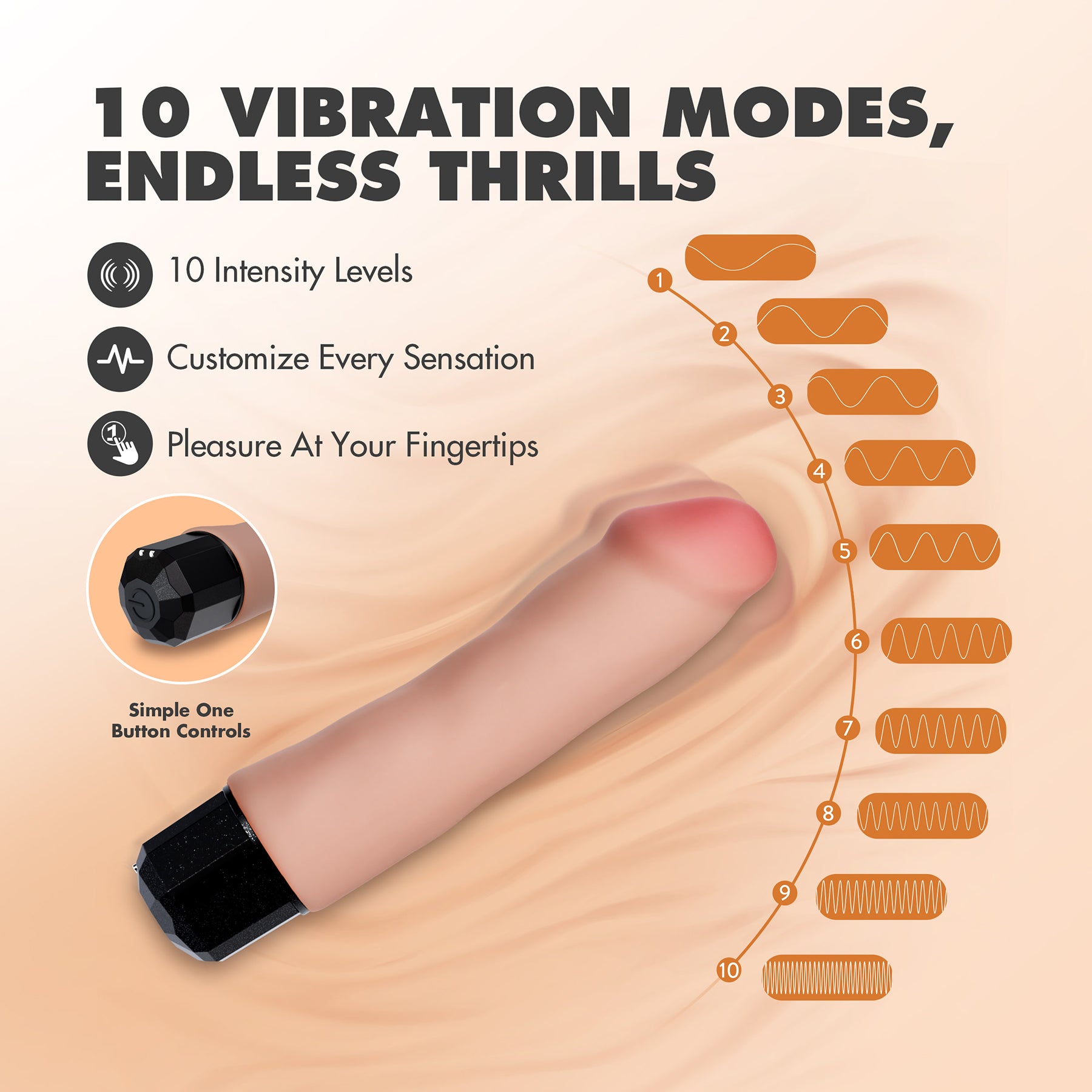 Dr. Skin Silicone Dr. Avery Waterproof Vibrating 7.5" Dildo By Blush