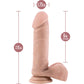 Dr. Skin Dr. Dylan 7" Vibrating Silicone Suction Cup Dildo With Balls & Remote By Blush - Vanilla