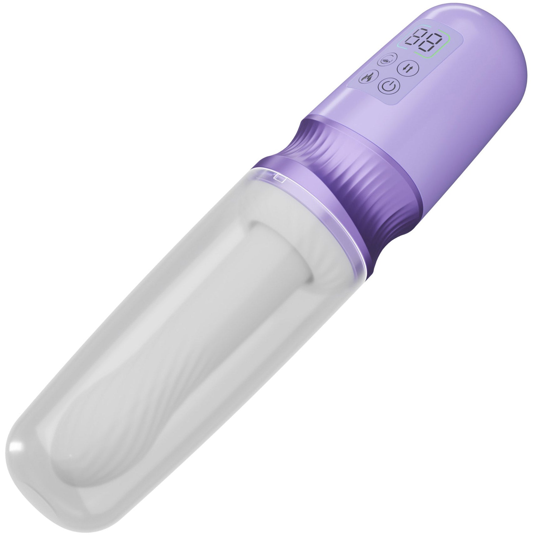 Temptasia By Blush Violet Vixen Rechargeable Silicone Thrusting Dildo Vibrator With Suction Cup Mount