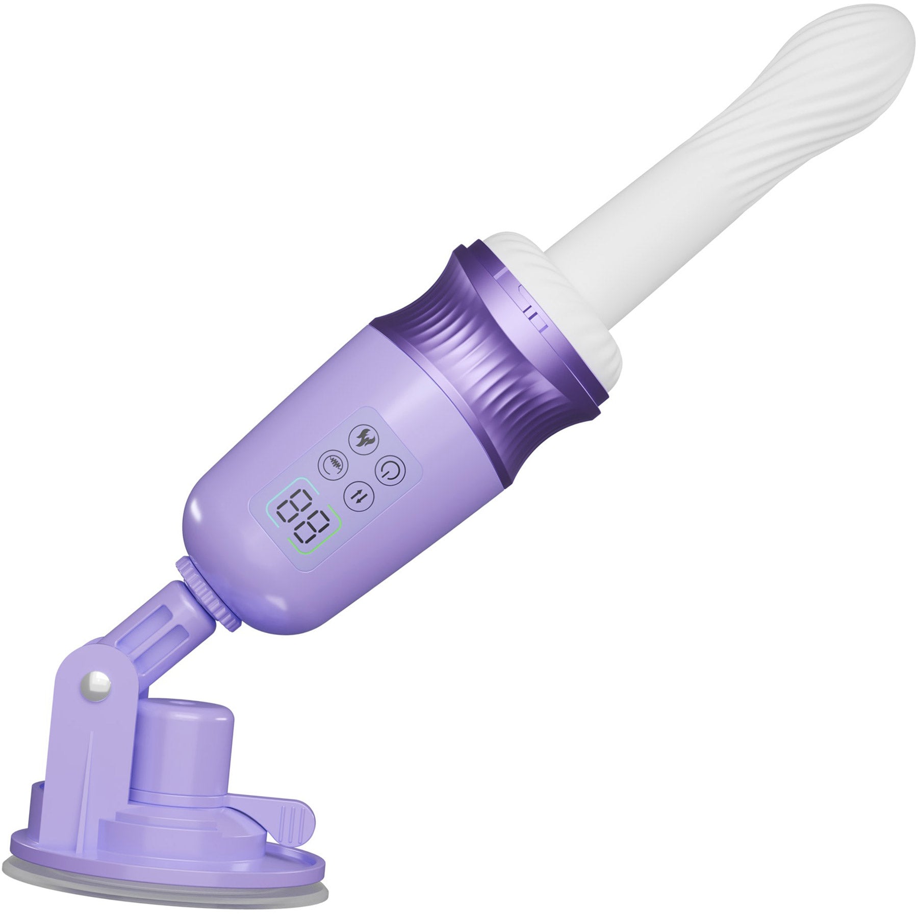Temptasia By Blush Violet Vixen Rechargeable Silicone Thrusting Dildo Vibrator With Suction Cup Mount