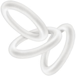Performance VS2 Pure Premium Small Silicone Cock Rings By Blush Novelties - Glow-In-The-Dark White