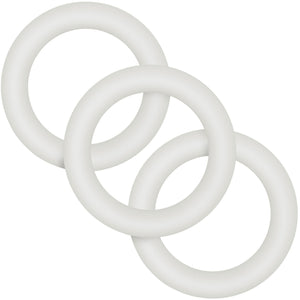 Performance VS2 Pure Premium Small Silicone Cock Rings By Blush Novelties - Glow-In-The-Dark White